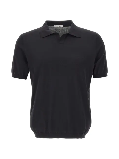 Kangra ribbed short-sleeves polo shirt Black 300423013