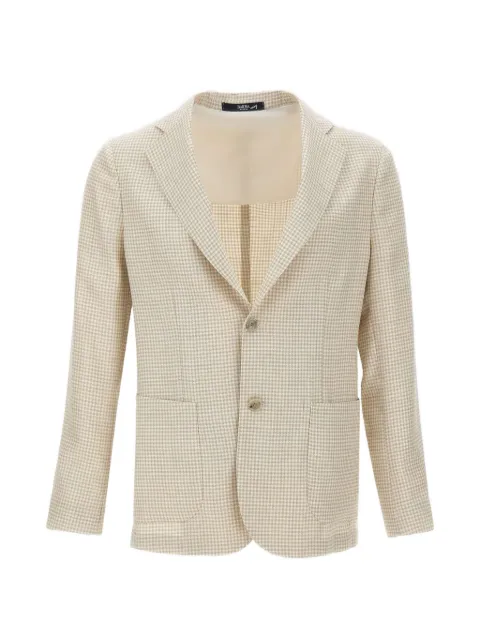Barba Easy J Mono houndstooth buttoned blazer Neutrals 530150010