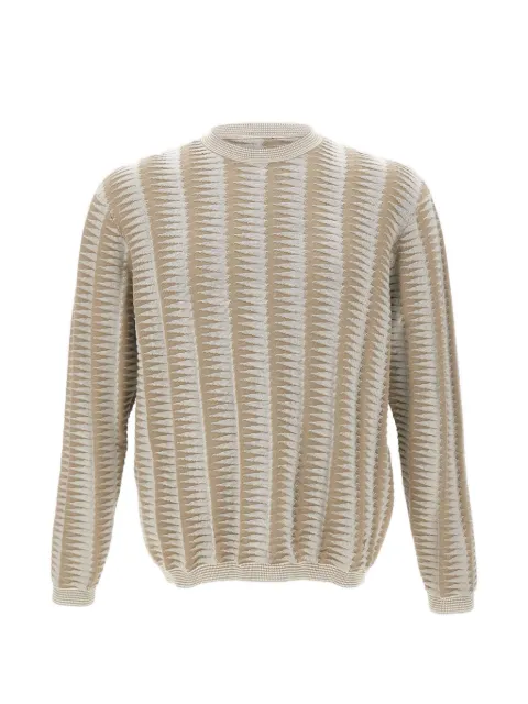 Emporio Armani jacquard two-tone sweater Neutrals EM005525AF25254F6050