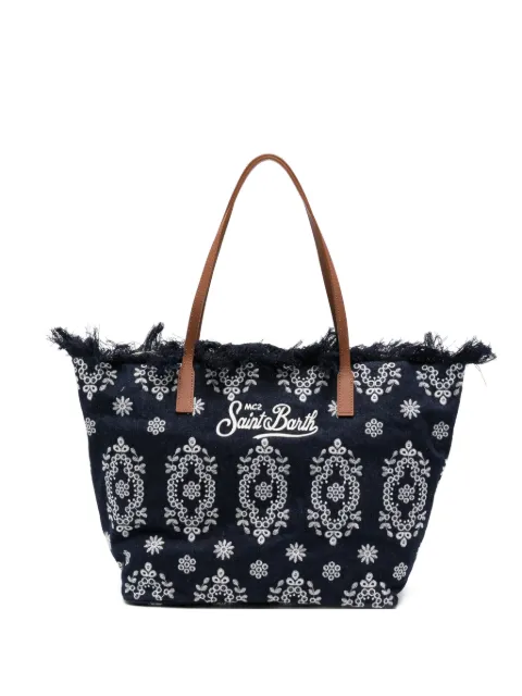 MC2 Saint Barth embroidered-logo shoulder bag Blue CBF0001