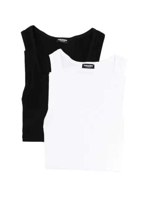 DSQUARED2 ribbed-knit tank top (set of two) Black DCX270080ISA01