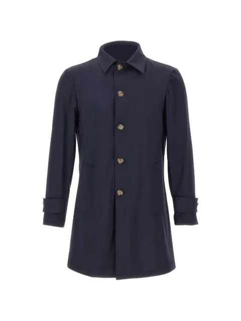 Barba single-breasted button-up coat Blue 530710090