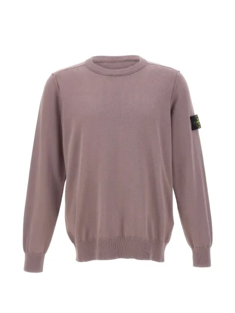 Stone Island logo crew-neck sweatshirt Pink L1S155100053S00B2