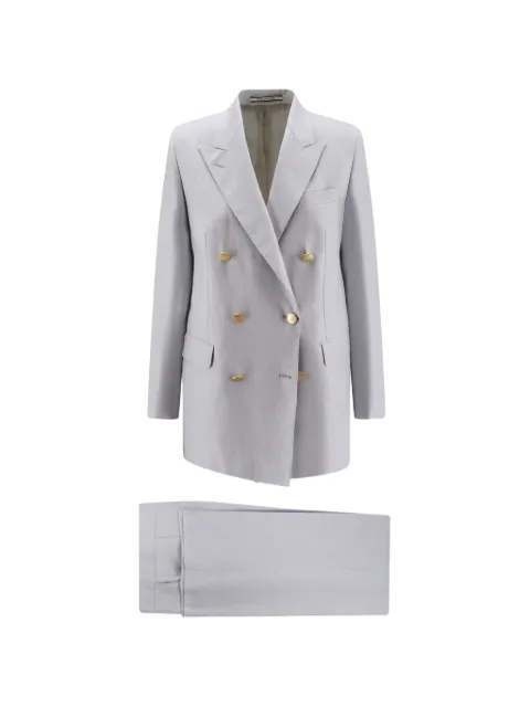 Tagliatore buttoned double-breasted suit Grey TJASMINE10BAD340021EP810