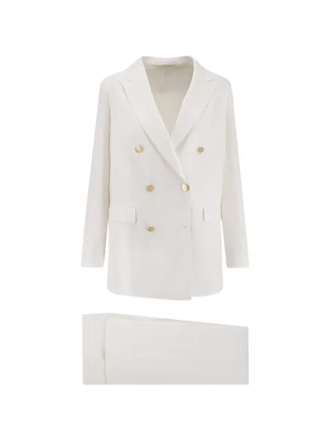Tagliatore double-breasted buttoned suit White TJASMINE10BAD340021EX808