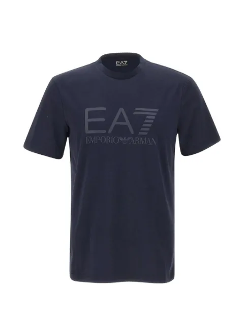 Ea7 Emporio Armani tonal logo print T-shirt Blue 7M001412AF22264MB278