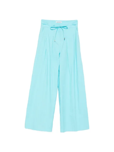 ERMANNO FIRENZE drawstring pleated trousers Blue D48EP022ES9