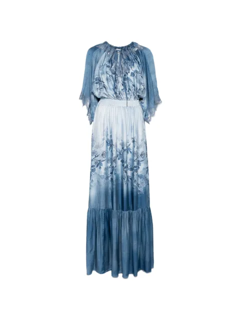 ERMANNO FIRENZE floral lace-trim maxi dress Blue D48EQ061EC2