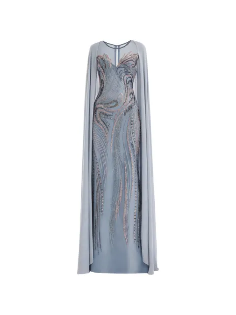 Gemy Maalouf beaded maxi dress Blue EDSS262152LD