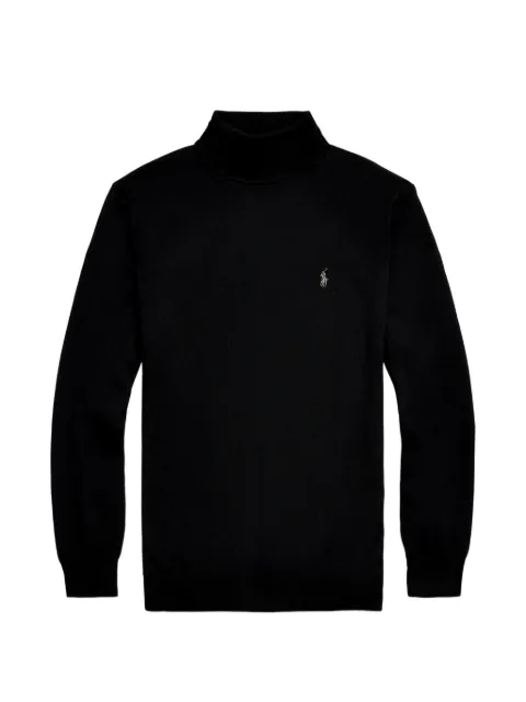 Polo Ralph Lauren embroidered pony turtleneck sweater Black 711946145