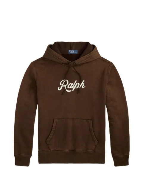 Polo Ralph Lauren logo-print drawstring hoodie Brown 710B19140002