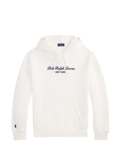 Polo Ralph Lauren logo-embroidered hoodie White 710B26089003