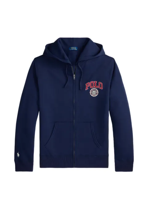 Polo Ralph Lauren logo-embroidered zip-up hoodie Blue 710B26151001
