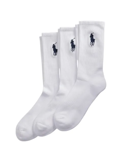 Polo Ralph Lauren Big-Pony crew socks (set of three) White 449865823002