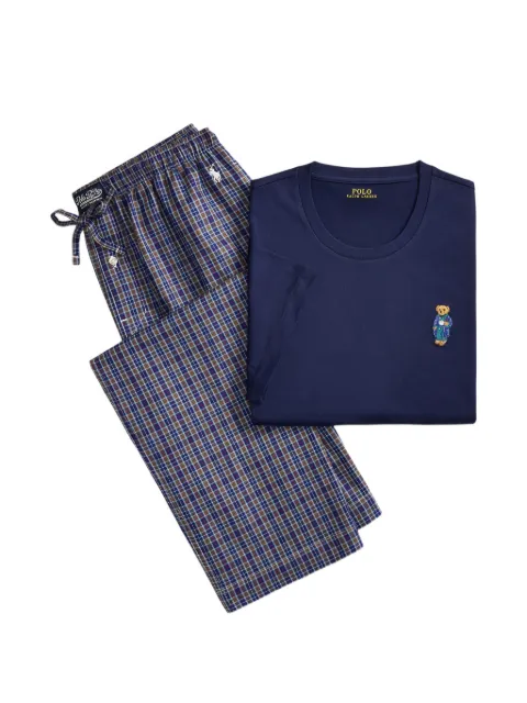 Polo Ralph Lauren Polo Bear plaid pajamas Blue 714931645010