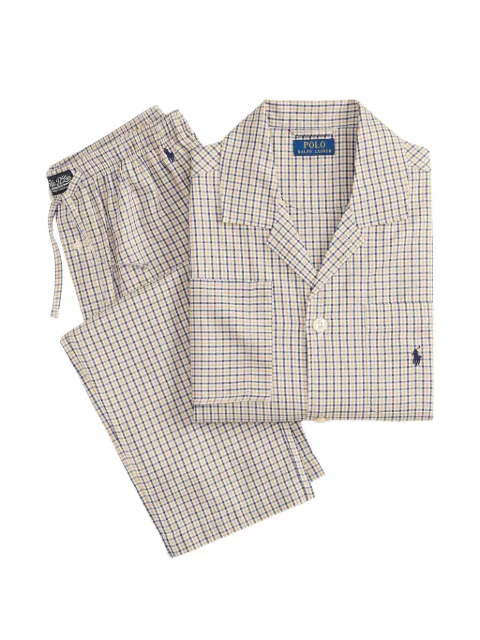 Polo Ralph Lauren monogram-print cotton pajamas Neutrals 714899627018