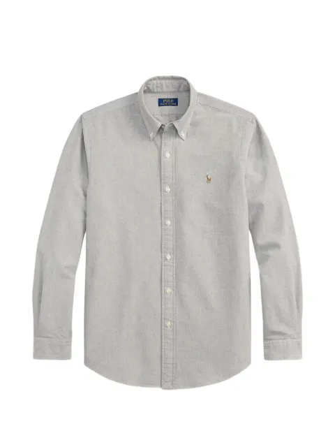 Polo Ralph Lauren logo embroidered oxford shirt Grey 710805562503