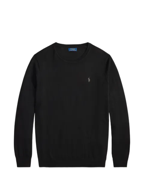 Polo Ralph Lauren embroidered Pony wool sweater Black 711954589001