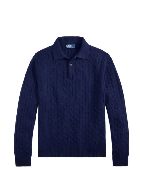 Polo Ralph Lauren cable-knit polo-collar sweater Blue 710B26800002