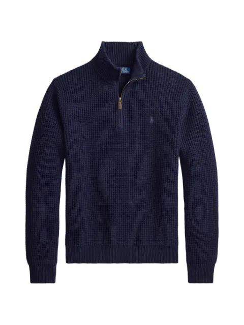 Polo Ralph Lauren waffle-knit quarter-zip sweater Blue 710B26770001