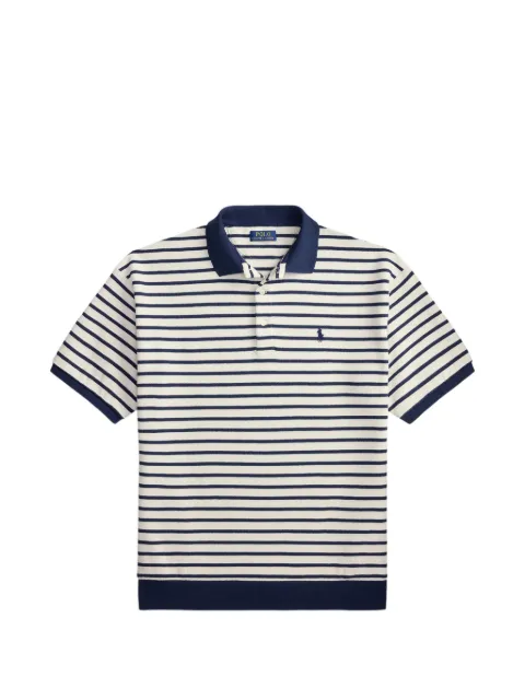 Polo Ralph Lauren relaxed fit striped textured polo shirt Neutrals 710B18535003
