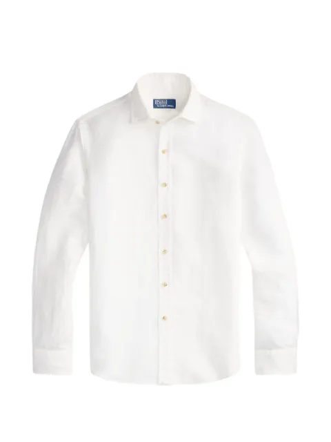 Polo Ralph Lauren Custom Fit Pony-embroidered linen shirt White 710B22591001