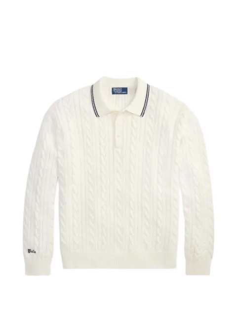 Polo Ralph Lauren cable-knit polo sweater Neutrals 710B17555001