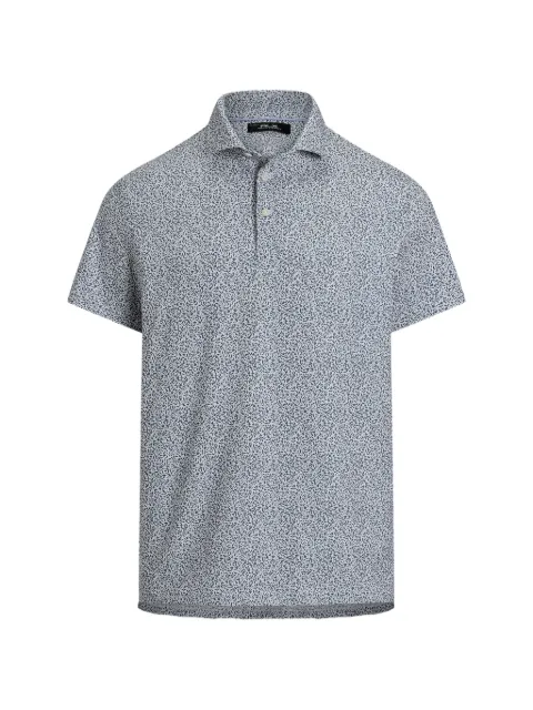 RLX Ralph Lauren leaf-print short-sleeve polo shirt Blue 785B21546