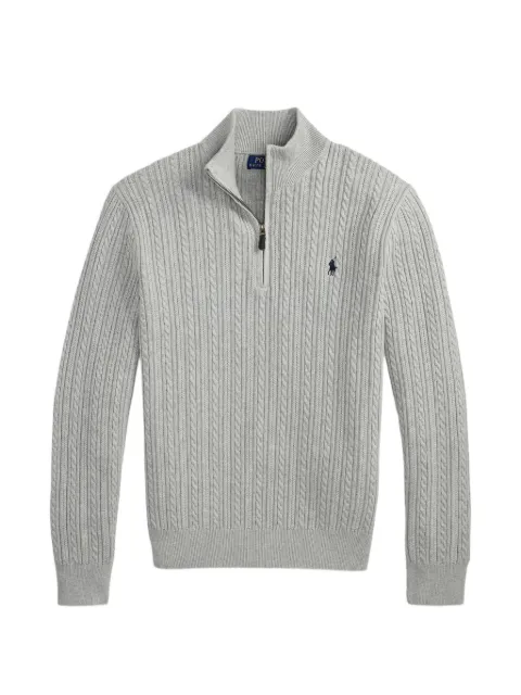 Polo Ralph Lauren cable-knit quarter-zip sweater Grey 710B26776002
