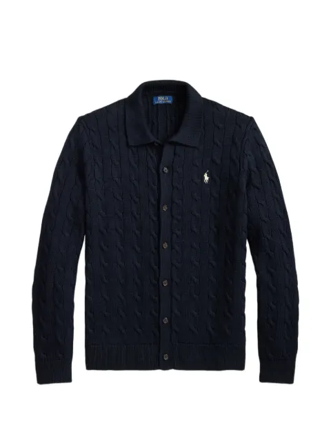 Polo Ralph Lauren cable-knit Pony-motif cardigan Blue 710979114