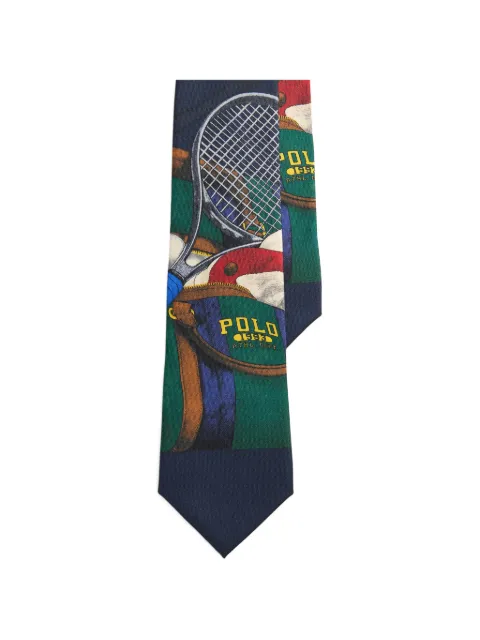 Polo Ralph Lauren tennis-print silk tie Blue 712B18799001