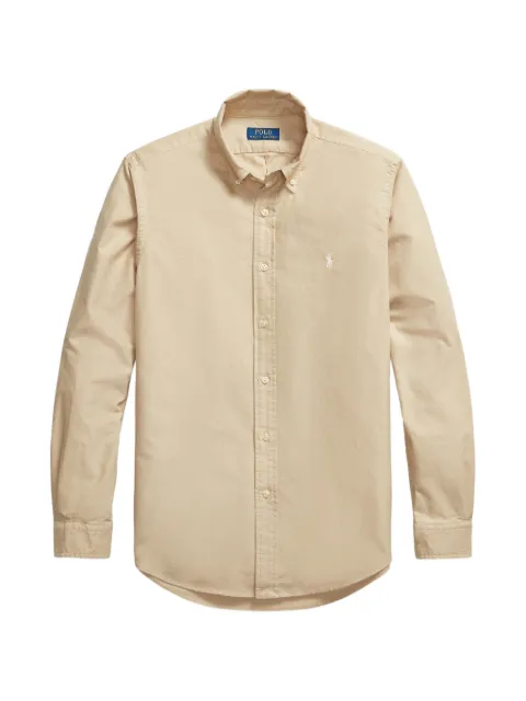 Polo Ralph Lauren custom fit garment-dyed Oxford shirt Brown 710805564515