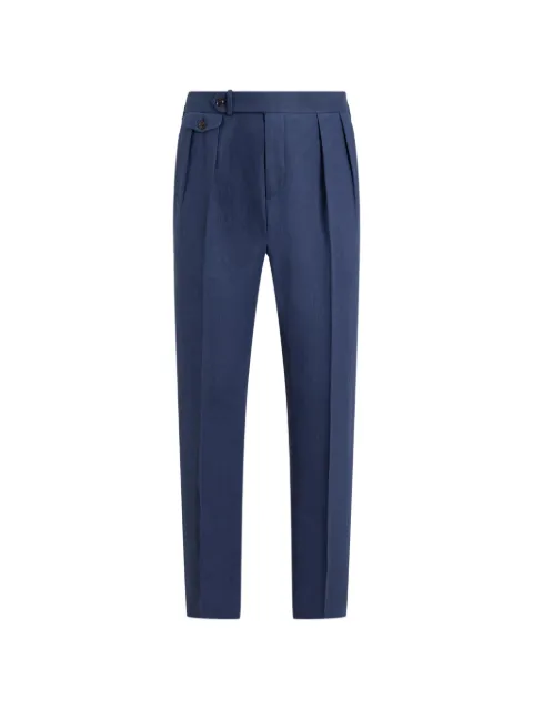 Polo Ralph Lauren pleated linen trousers Blue 715870708506