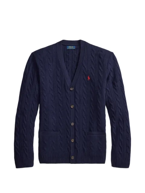 Polo Ralph Lauren cable-knit V-neck cardigan Blue 710B22611002