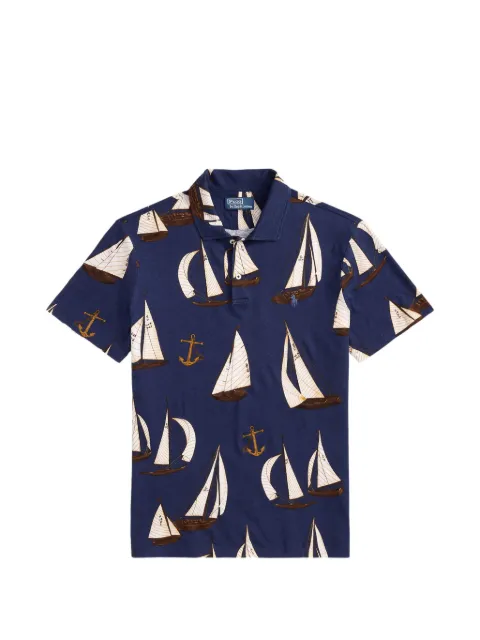 Polo Ralph Lauren Sailboat-print polo shirt Blue 710B19235001