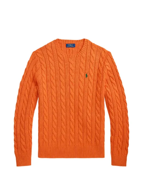 Polo Ralph Lauren cable-knit Pony-motif sweater Orange 710775885551