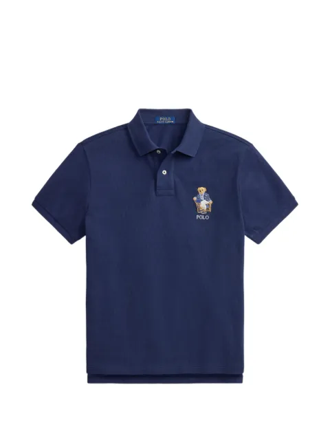 Polo Ralph Lauren bear embroidered polo shirt Blue 710B18546001