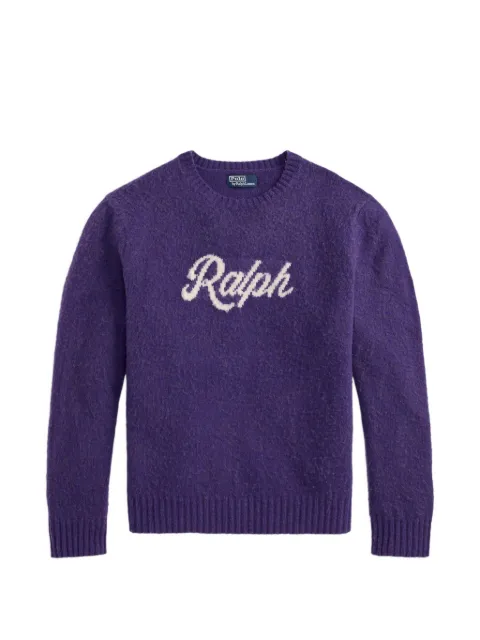 Polo Ralph Lauren logo-knit sweater Purple 710B24668002