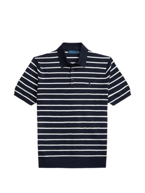 Polo Ralph Lauren striped rib-knit polo shirt Blue 710B17976001