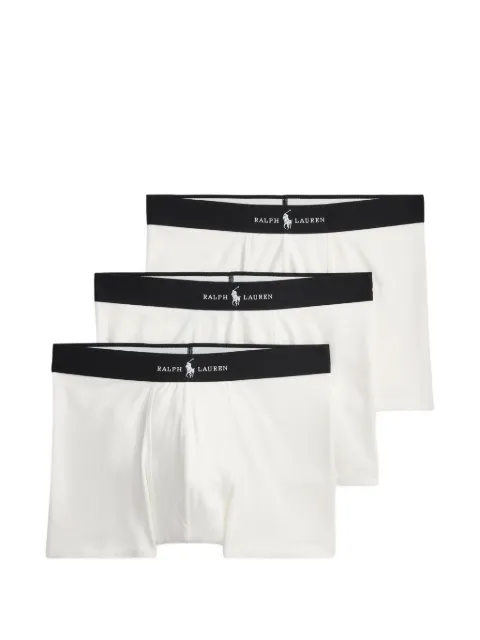 Polo Ralph Lauren 3 pack Pony logo-waistband trunks White 714965507013