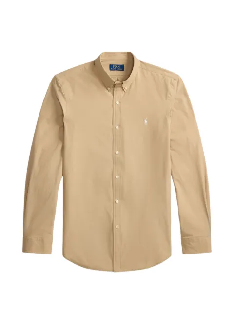 Polo Ralph Lauren slim fit stretch-poplin shirt Neutrals 710929348501