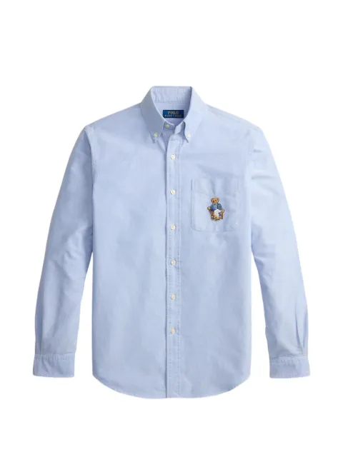 Polo Ralph Lauren oxford bear -motif shirt Blue 710B22594001