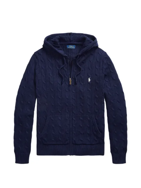 Polo Ralph Lauren cable-knit zip-up hoodie Blue 710B18057002