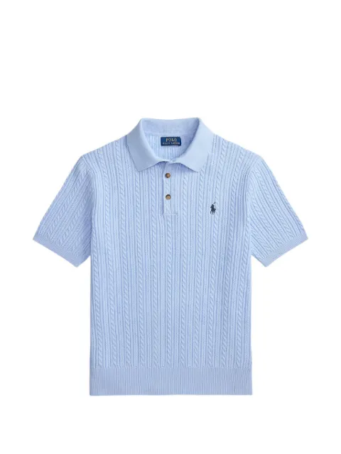 Polo Ralph Lauren cable-knit polo shirt Blue 710B13893005