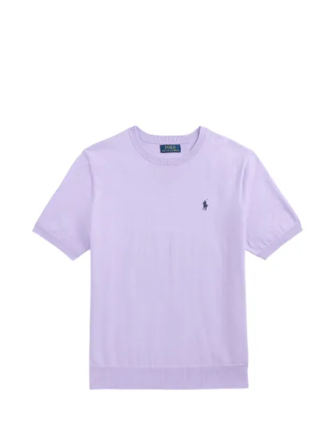 Polo Ralph Lauren Pony-embroidered fine-knit sweater Purple 710980681502