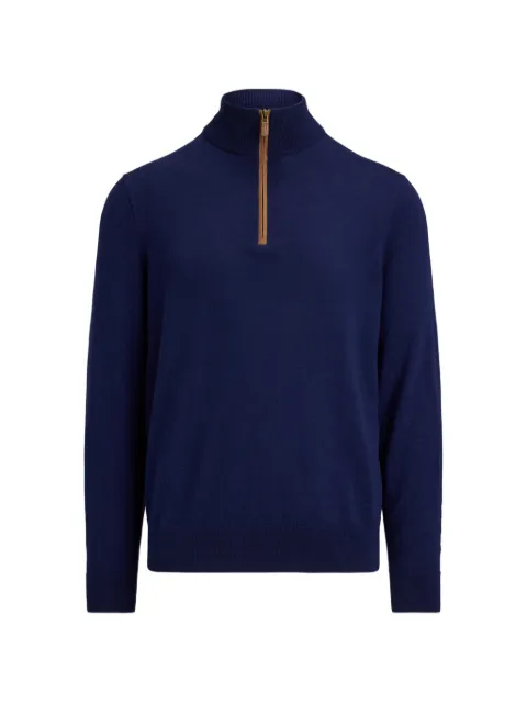 RLX Ralph Lauren half-zip wool sweater Blue 785B19052