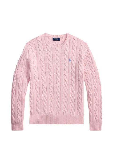 Polo Ralph Lauren cable-knit embroidered sweater Pink 710775885543