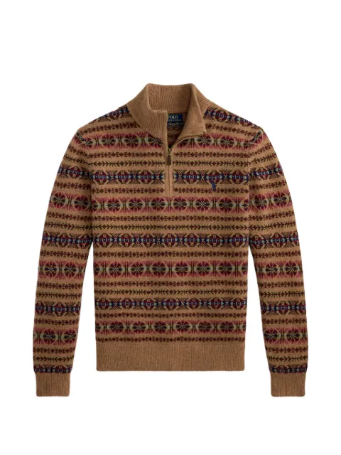 Polo Ralph Lauren Fair Isle half-zip sweater Brown 710B28589001