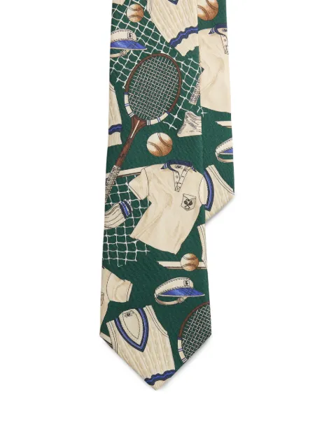 Polo Ralph Lauren tennis-print silk tie Green 712B18800001