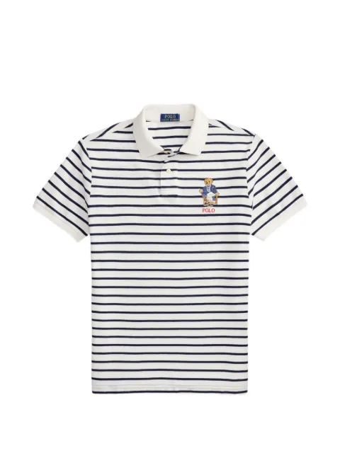 Polo Ralph Lauren striped bear polo shirt White 710B18545001